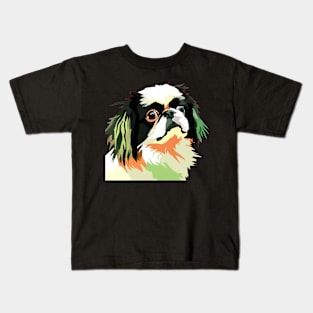 Japanese Chin Pop Art - Dog Lover Gifts Kids T-Shirt